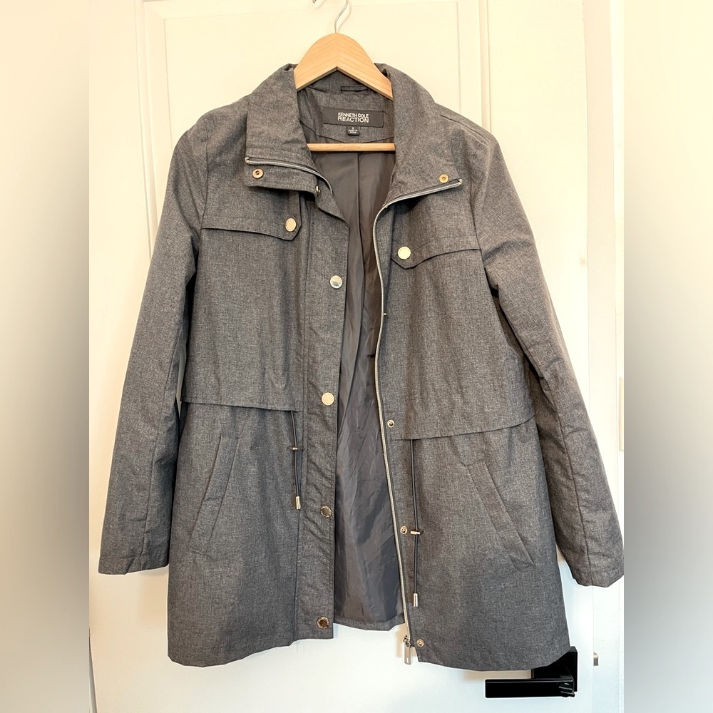 Women’s Kenneth Cole Reaction weatherproof gray blue jacket, like new, size S